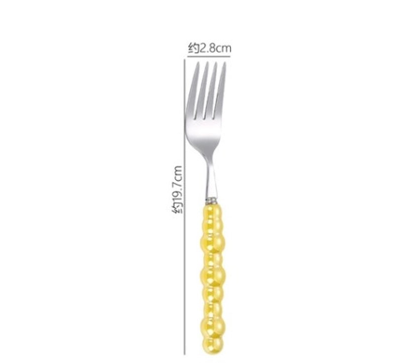 Baroque Style Solid Color Stainless Steel Cutlery Single Piece|Kitchen & Dining Tableware
