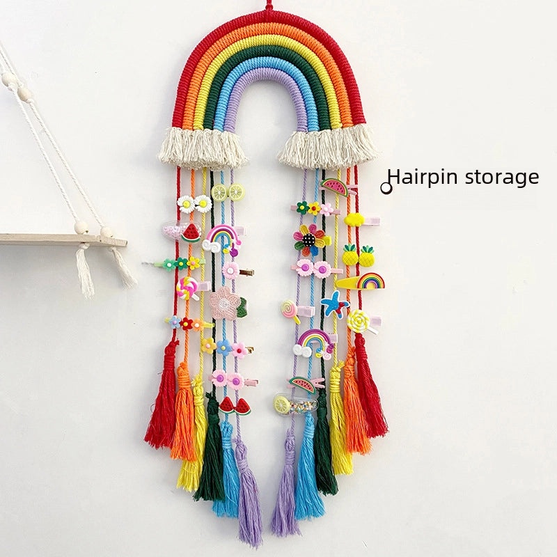 Nordic Cotton Rope Rainbow Wall Hanging, Creative Bedroom Pendant for Girls & Kids, Kids Room B&B Decoration|Home Decor