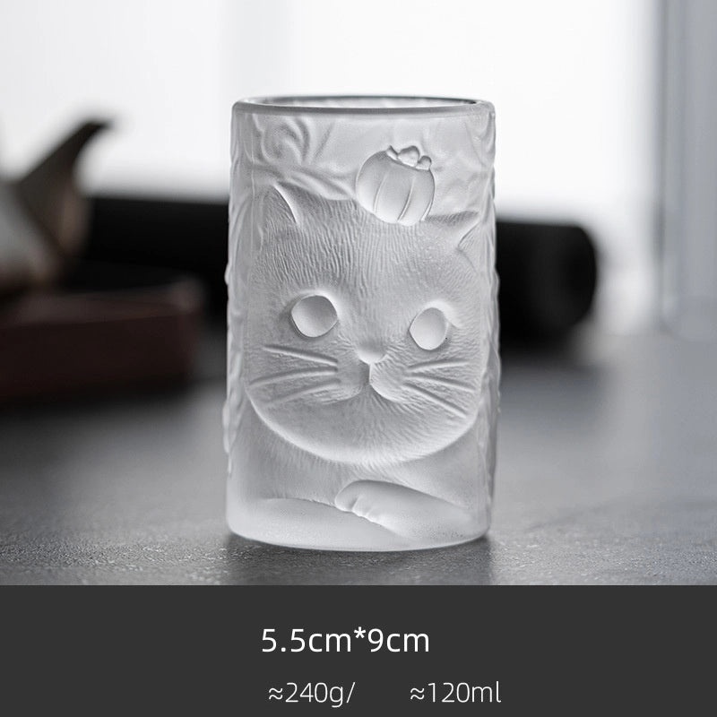 Adorable Cat Glass Tumbler 1 Piece | Drinkware