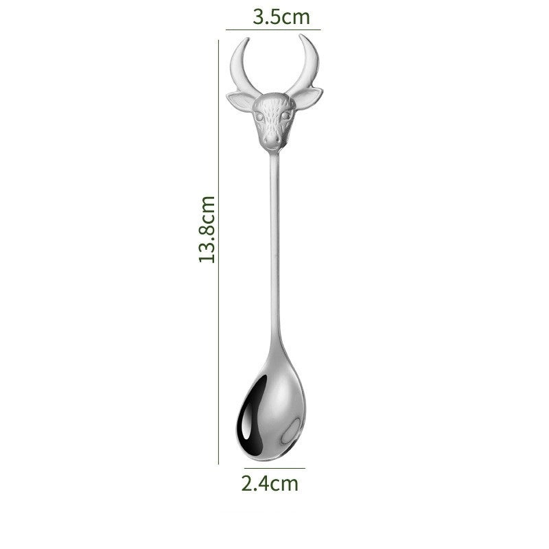Cute Animal Design 304 Stainless Steel Spoon Single Piece|Kitchen Utensils