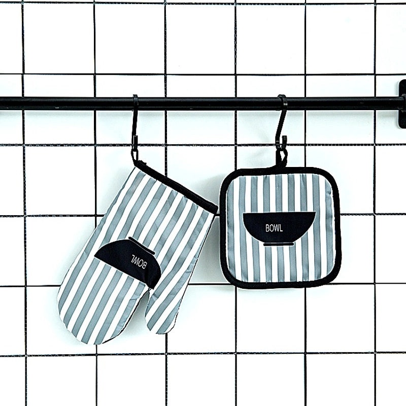 耐热加厚厨房手套防烫耐高温烘焙微波炉用隔热手套套装|厨房用品