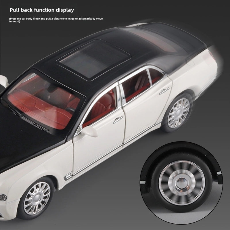 1:24 Scale Alloy Mulsanne Car Model with Sound and Light, Open Top Simulation Toy for Kids|儿童玩具