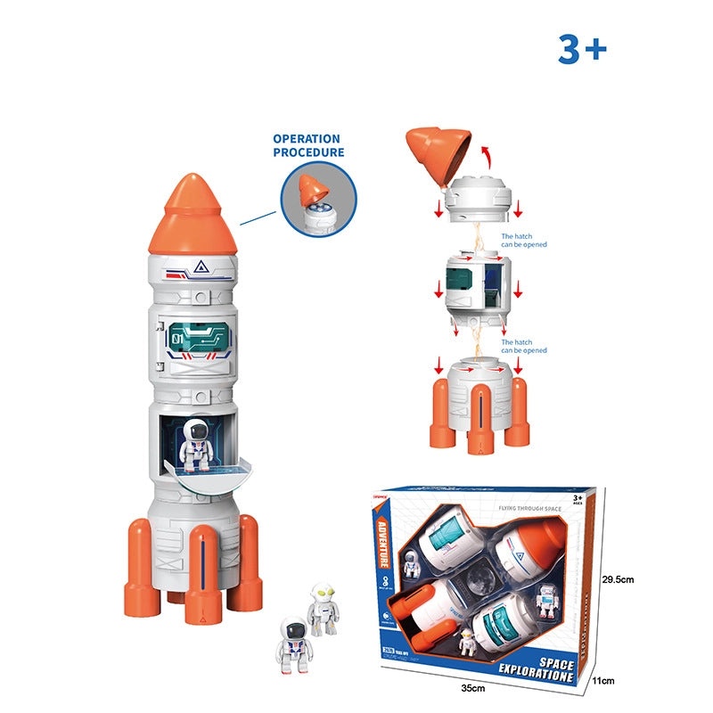 DIY Space Rocket Toy with Light, Music & Projection | Educational Science Baby Toy | Kids Rocket Assembly Kit|Educational Toys