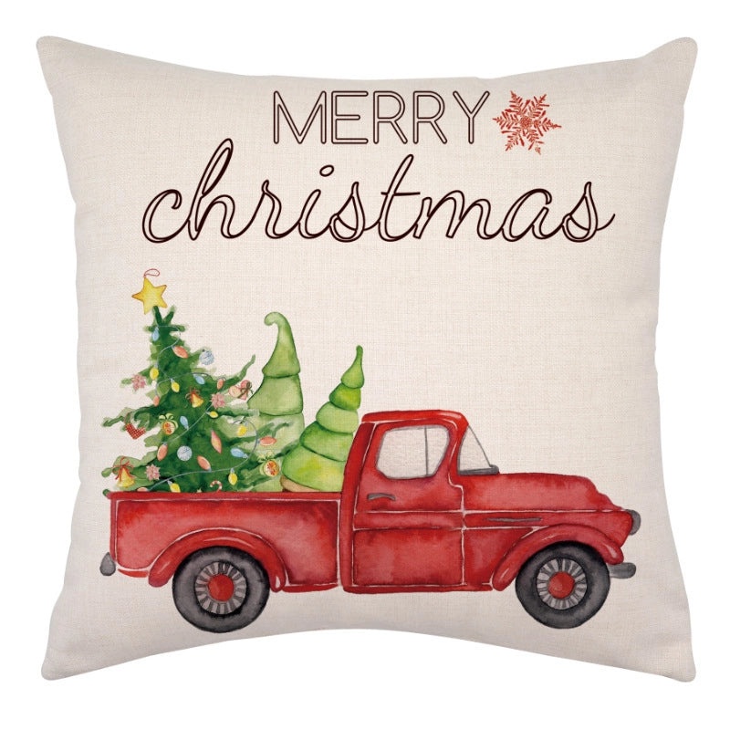 Holiday Linen Christmas Pillow Cover Single-sided Decorative Cushion Case|Home Decor