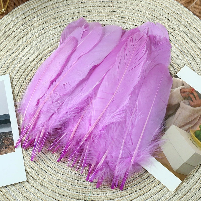 Elegant Solid Color Goose Feather Decoration|Home Decor Accessories