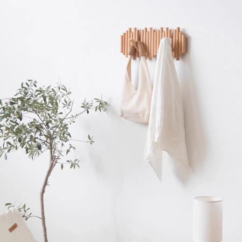 Nordic Style Adhesive Wall-Mounted Coat Rack Foldable Clothes Hook for Entryway Storage|Home Storage & Organization