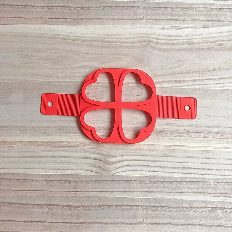 Silicone Omelette Pan with 7 Holes in Round, Heart, and Star Shapes | Kitchen Bakeware & Pancake Molds