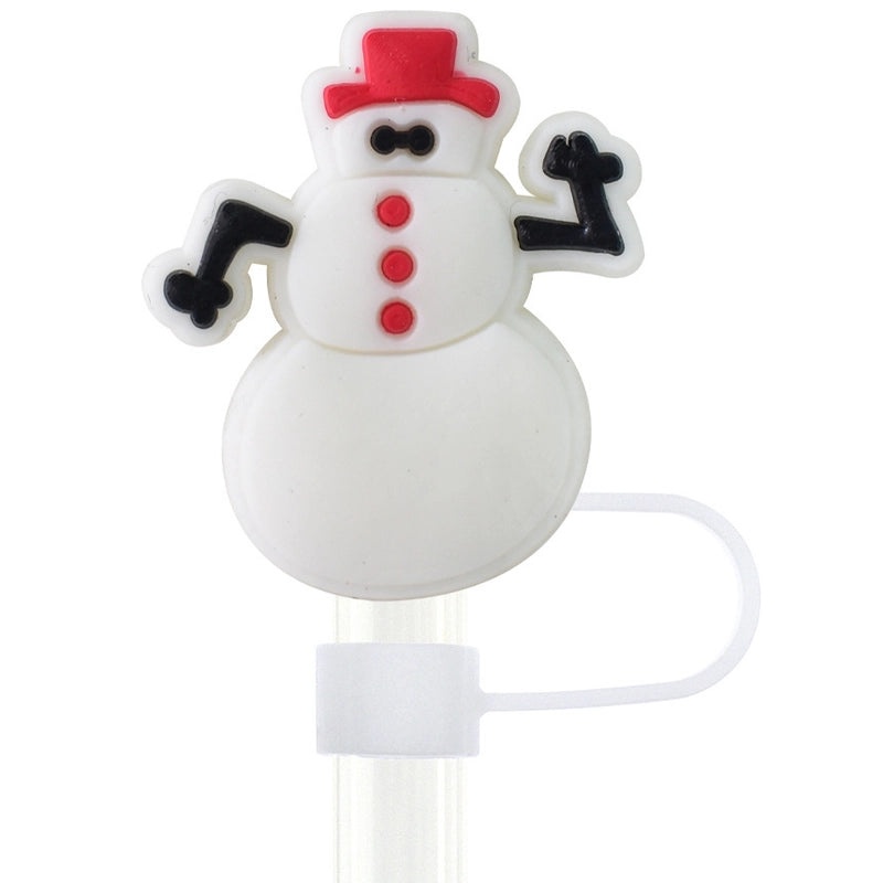 Christmas Holiday Silicone Santa Straw Caps 10PCS|Drinkware Accessories