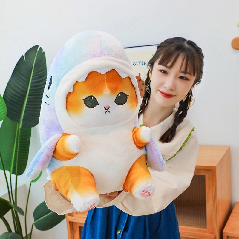 Cute Cat and Shark Plush Stuffed Animals Soft PP Cotton Toys for Kids|Plush Toys & Stuffed Animals