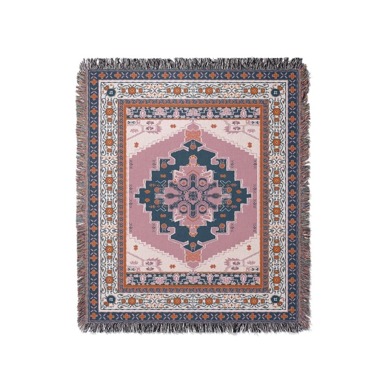 Retro Casual Cotton Tapestry with Color Block Totem Design|Home Decor Wall Hangings