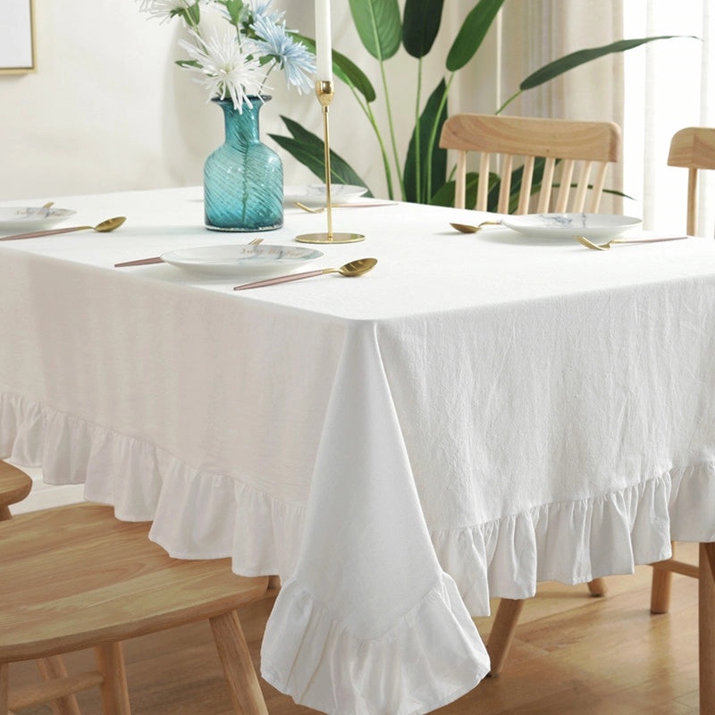 Nordic Cotton Tablecloth Solid Color Minimalist Design|Home & Living/Table Linens/Tablecloths