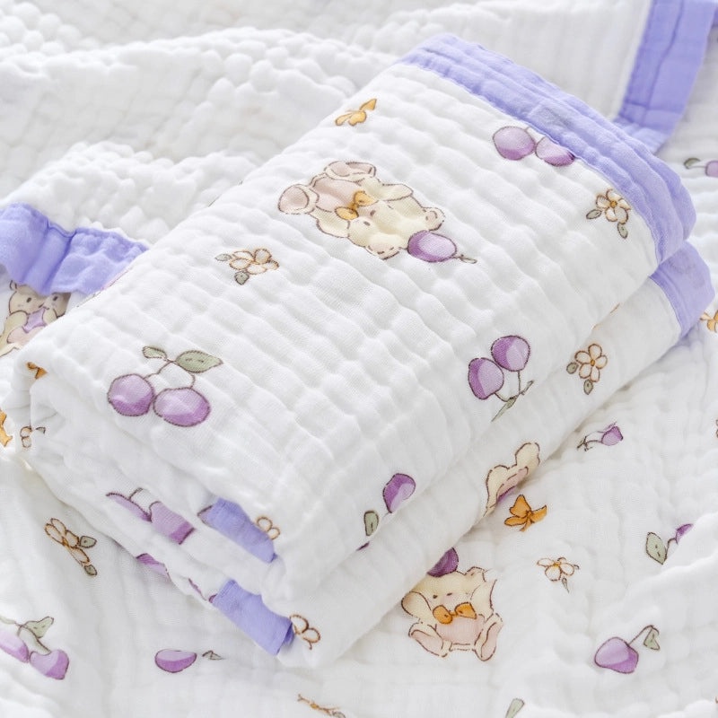Soft Baby Bath Towel | Newborn Six-layer Gauze Cotton Absorbent Bath Quilt | Baby Care Essentials|婴儿用品