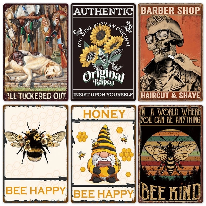 Vintage Iron Wall Art with Human, Animal & Letter Designs | Home Decor Wall Hangings