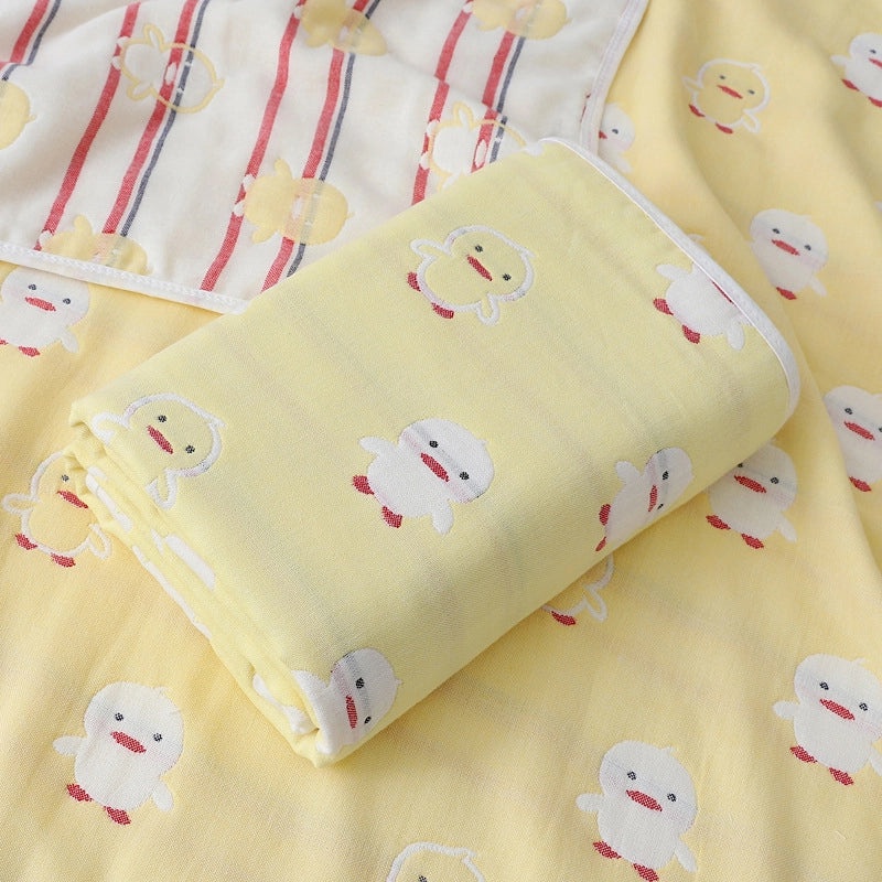 Soft Cotton Gauze Baby Bath Towel 110x110cm Wrap Jacquard Quilt Spring Summer|Baby Bath Towels & Quilts