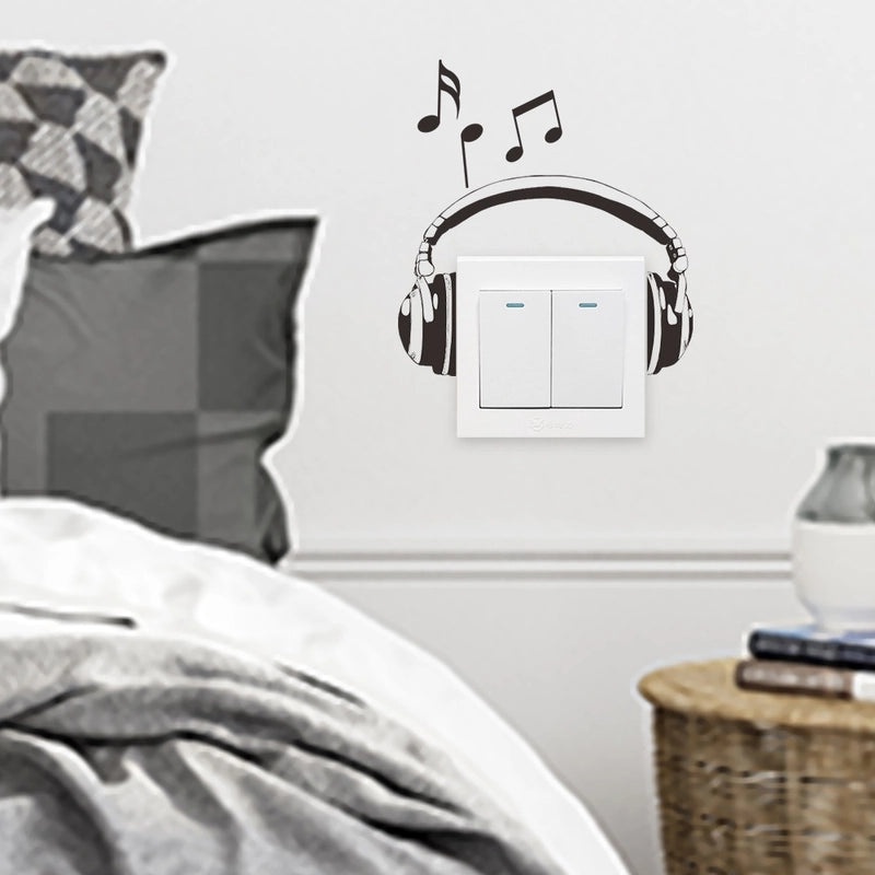 Music-Themed PVC Wall Sticker for Bedroom Decor|Wall Art