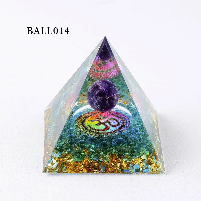 Minimalist Natural Crystal Pyramid Ornament Small Conical Decorative Crystal Piece|Home Decor Accessories