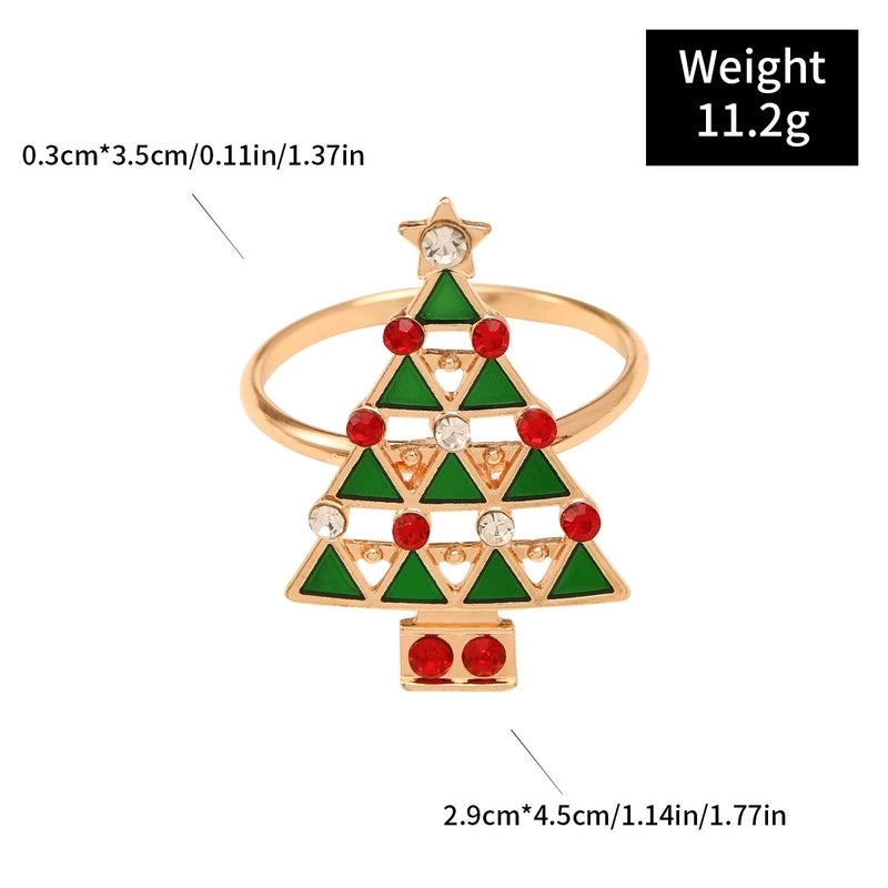 Elegant Christmas Tree Alloy Napkin Ring for Holiday Dining | Holiday Tableware