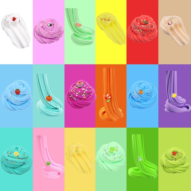 10 Pieces Yellow Cotton Oil Slime Set, Ultra Light Clay Decompression Mud 60ml | Toys & Games Slime & Putty