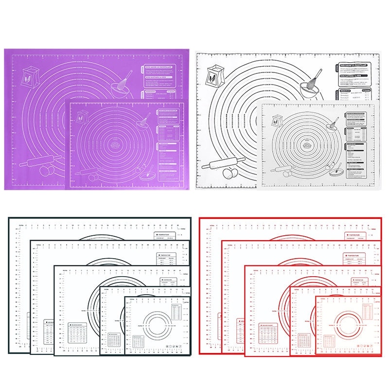 Extra Large Silicone Baking Mat 45x60cm Thickened Kneading Pad with Measurement Scale | Kitchen Tools & Gadgets