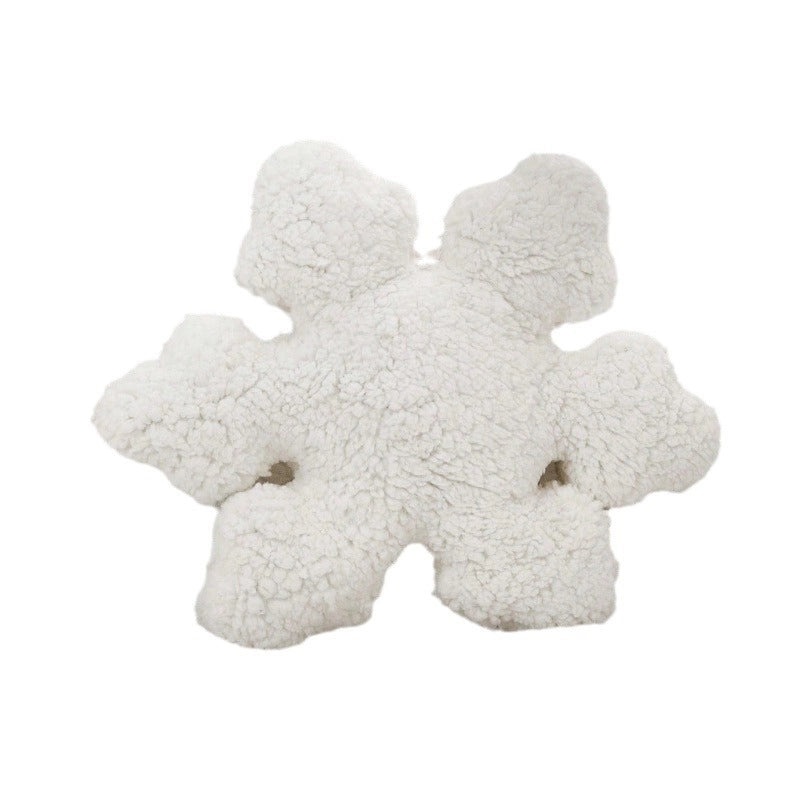Minimalist Snowflake Plush Throw Pillow for Couch & Sofa | Home Decor & Living Room Accessories