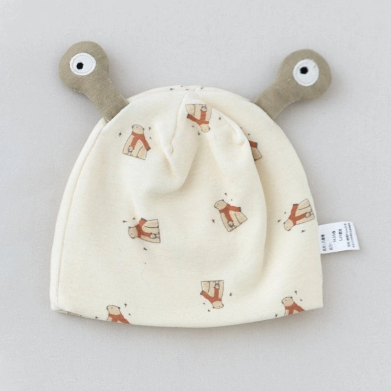Newborn Baby Cartoon Double-Layer Cap Soft Four-Season Infant Hat Cute Toddler Headwear|Baby Hats & Caps