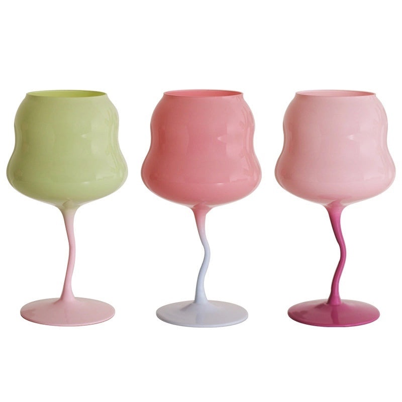 Colorful Glass Wine Tumbler | Drinkware & Bar Accessories