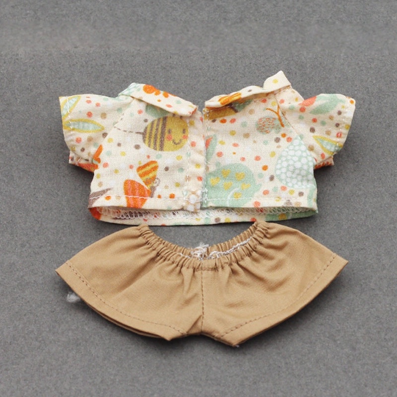10CM Cotton EXO Doll Shirt and 17CM Doll Base Shirt with Shorts Set|Doll Clothes & Accessories