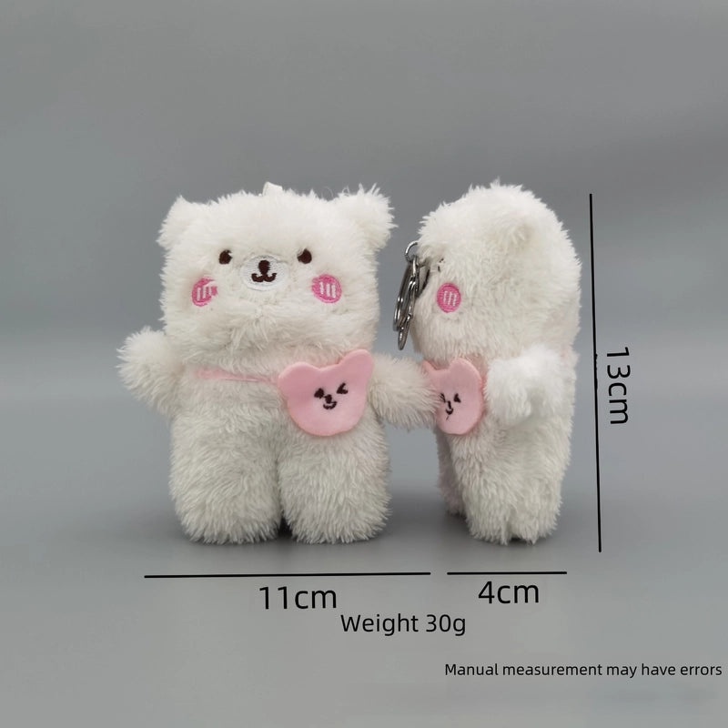 Plush Bear and Bunny Keychain Pendant for Backpack Rag Doll Gift|Accessories & Keychains