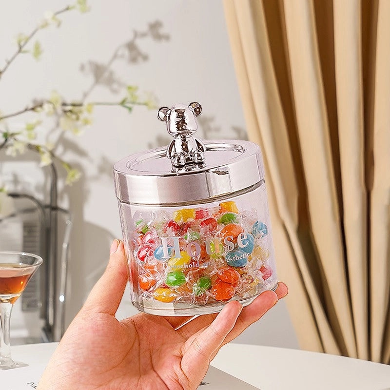 Adorable Small Bear Glass Storage Jar for Everyday Use|Home Storage & Organization