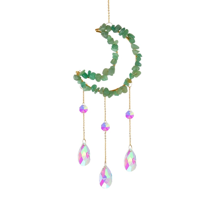 Elegant Moon Crystal Suncatcher Wind Chime for Home Decor|Home Decor & Accessories