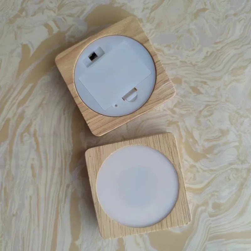 Yonii Portable Wireless Nightlight with AAA Batteries Square Aromatic Base Luminous Power Saving|Home Lighting