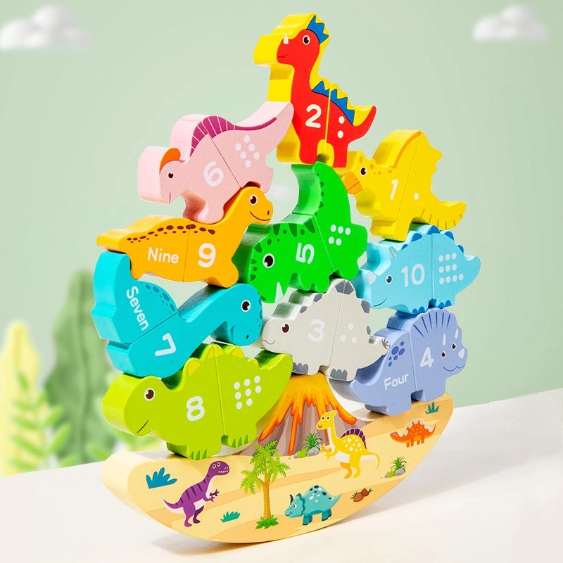 Educational Wooden Dinosaur Building Blocks for Toddlers 3-6 Years|Educational Toys