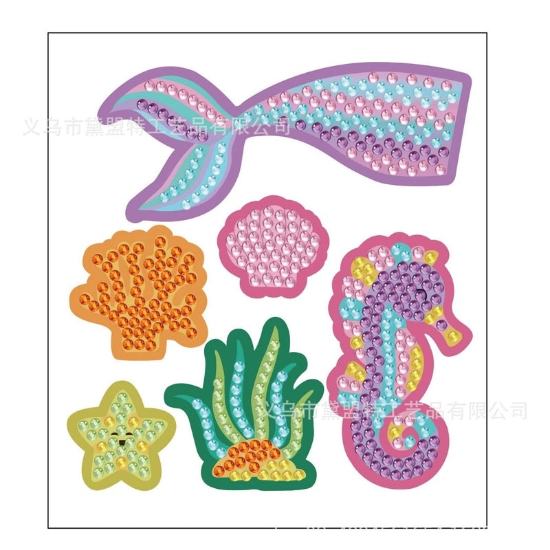 Mermaid DIY Diamond Painting Stickers for Kids | Kids Craft Supplies
