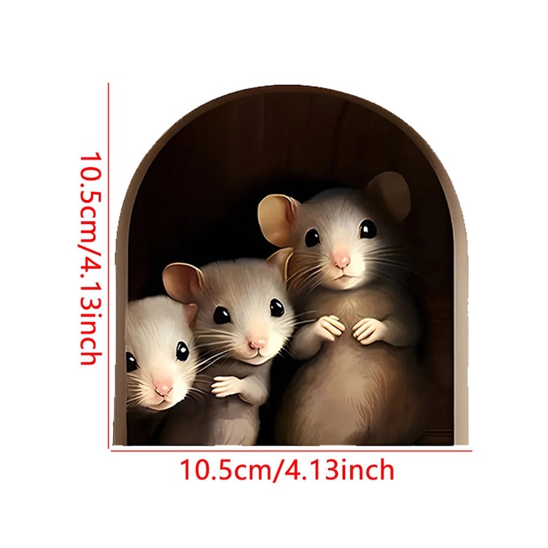 Cute Cartoon Mouse Self-Adhesive Wall Decals for Bedroom Living Room Stairs Corners|Home Decor Wall Stickers
