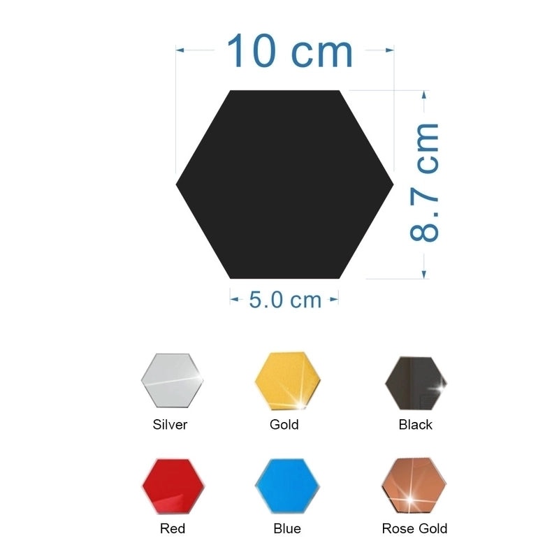 Stylish Geometric Hexagon Acrylic Wall Decal|Home Decor Wall Stickers