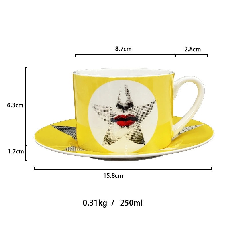 Vintage White Porcelain Water Bottle with Handmade Human Portrait | Drinkware & Bottles