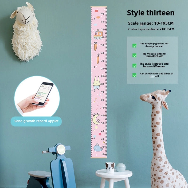 Cartoon Kids Height Chart Wall Decal Removable Baby Growth Sticker Home Measuring Tool|Home & Living > Kids Room Decor