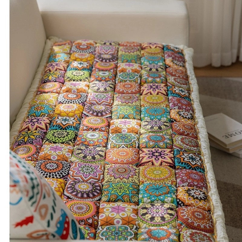 Cotton Sofa Cushion with Casual Printed Design for Couch Decor | Home Decor & Sofa Accessories