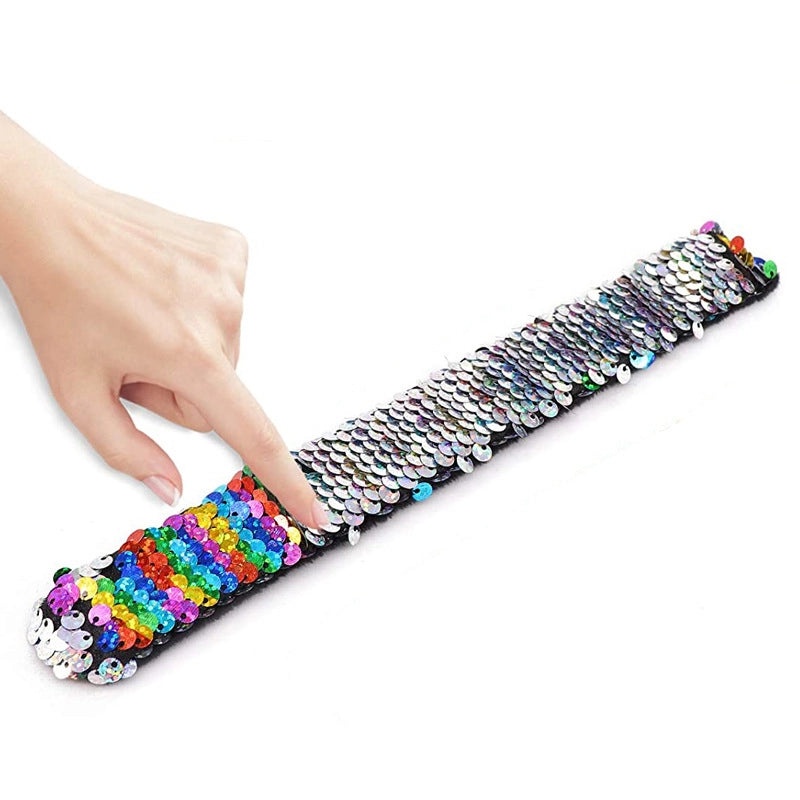 Color-Changing Mermaid Sequin Snap Ring Bracelet for Kids | Children's Toys & Birthday Gifts
