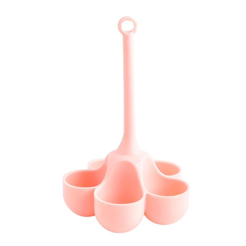 Creative 5-Hole Silicone Egg Cooker High Temperature Resistant Food Grade Egg Steamer for Kids Complementary Meals | Kitchen Tools & Accessories
