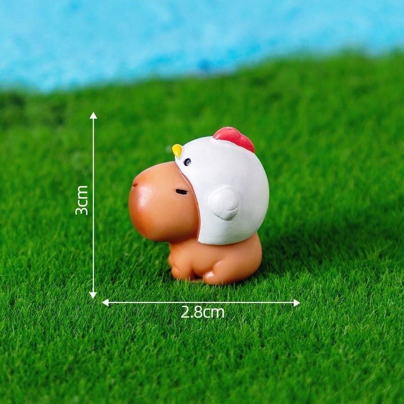 Cute Animal Resin Ornaments Cartoon Style Decorative Figurines for Home Decor|Home Decor & Ornaments
