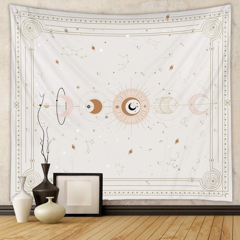 Bohemian Moon and Star Tapestry Wall Hanging for Room Decor | Home Decor