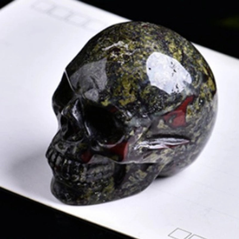 Minimalist Halloween Skull Gem Crystal Ornaments | Halloween Decorations