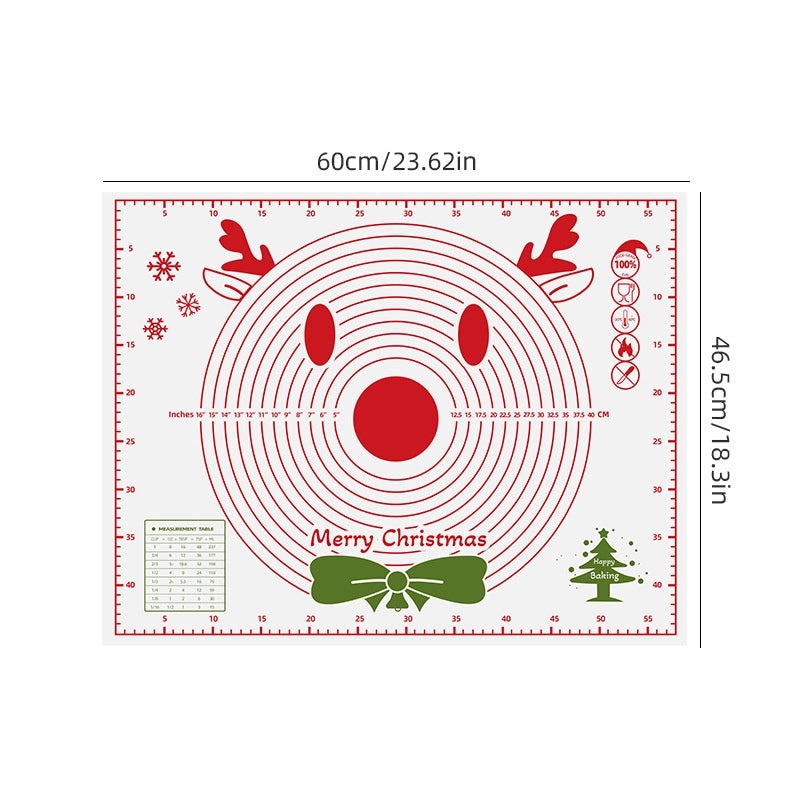 Extra Large Silicone Baking Mat 45x60cm Thickened Kneading Pad with Measurement Scale | Kitchen Tools & Gadgets