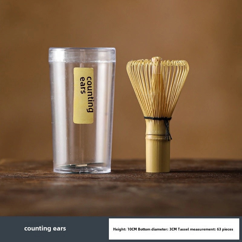 Japanese-style Matcha Bamboo Tea Ceremony Set with Stirring Brush and Wipe | Tea Accessories