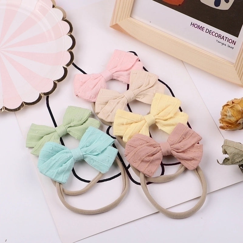 Kids Soft Nylon Bow Headband Candy Colors|Children's Hair Accessories