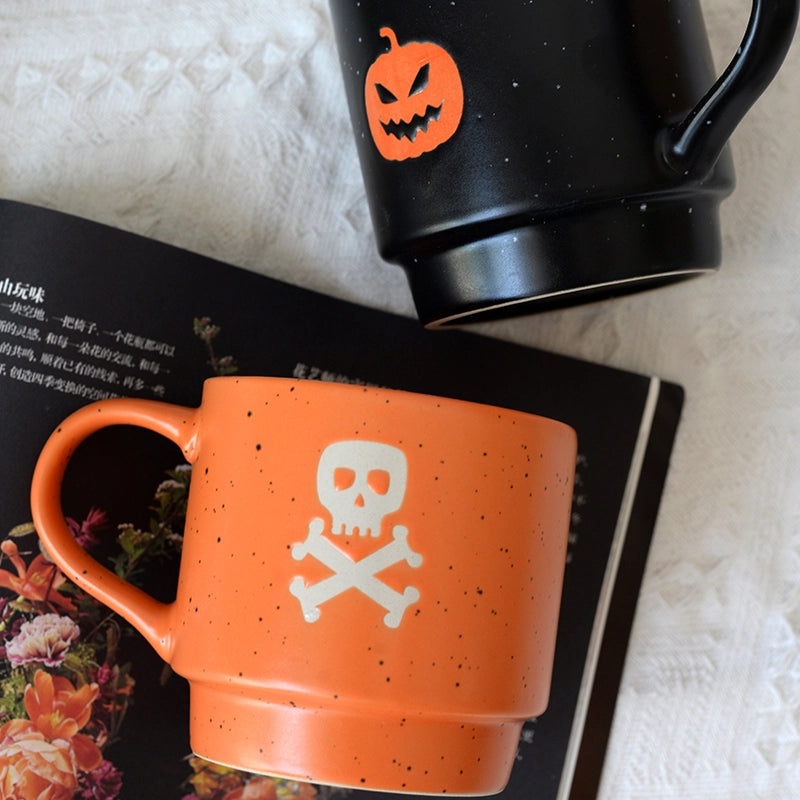 KEEPIN® Halloween Cartoon Ceramic Mug Set Funny Stacked Water Cups|Kitchen & Dining