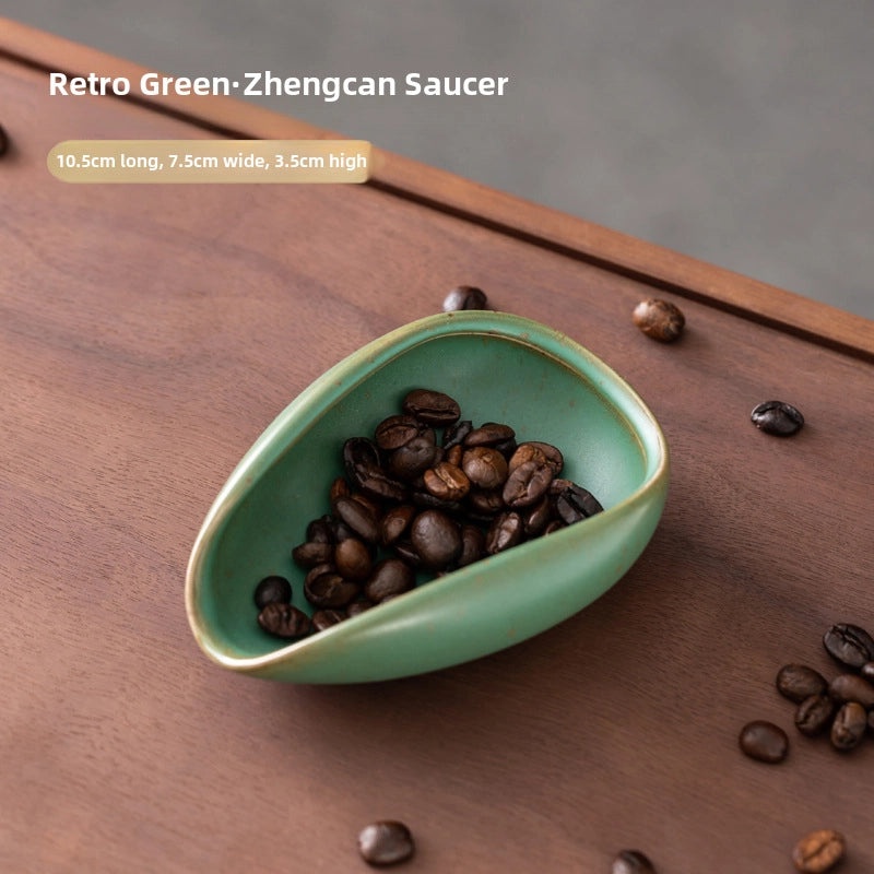 Ceramic Tea Lotus Bean Tray Spare Part for Kung Fu Tea Set Retro Black Celadon White Porcelain Tea Spoon Spatula|Tea Accessories