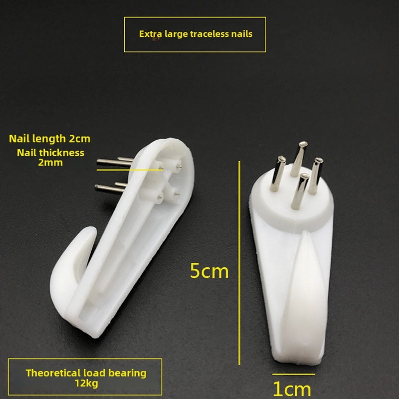 Cross Shaped Invisible Wall Hook for Wedding Dress Nail Oil Painting Photo Frame - Non-marking, Pure White Material | Home Decor Accessories