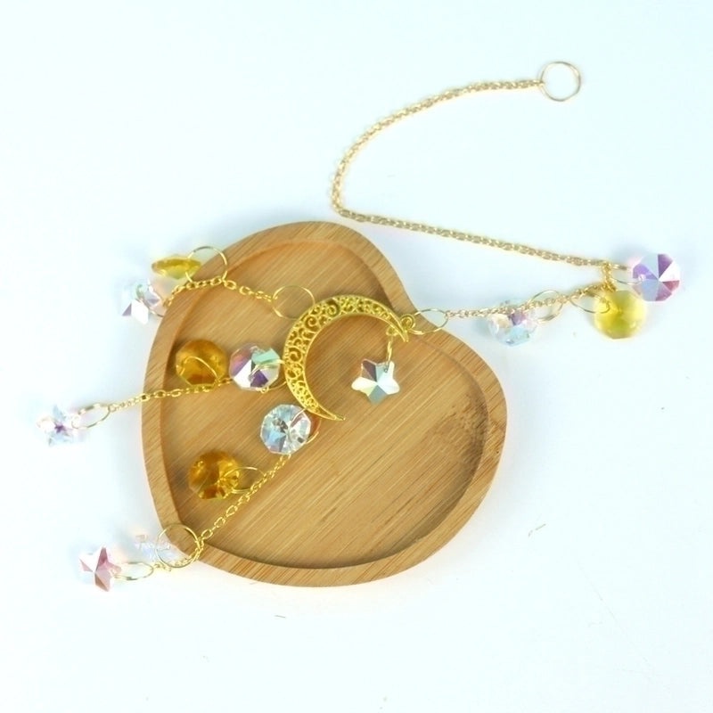 Moon Agate Suncatcher Wind Chime Wall Hanging Decorative Art|Home Decor